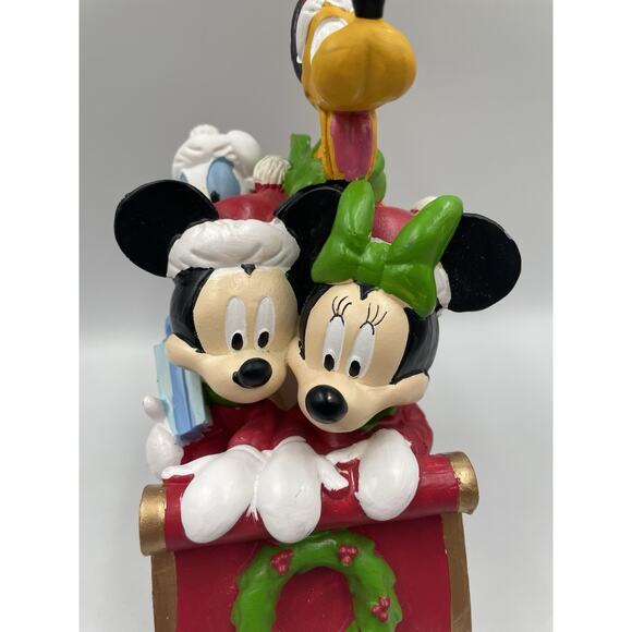 NEW Disney Mickey & Minnie Donald Pluto Christmas Sleigh Figure NEW - Picture 7 of 9